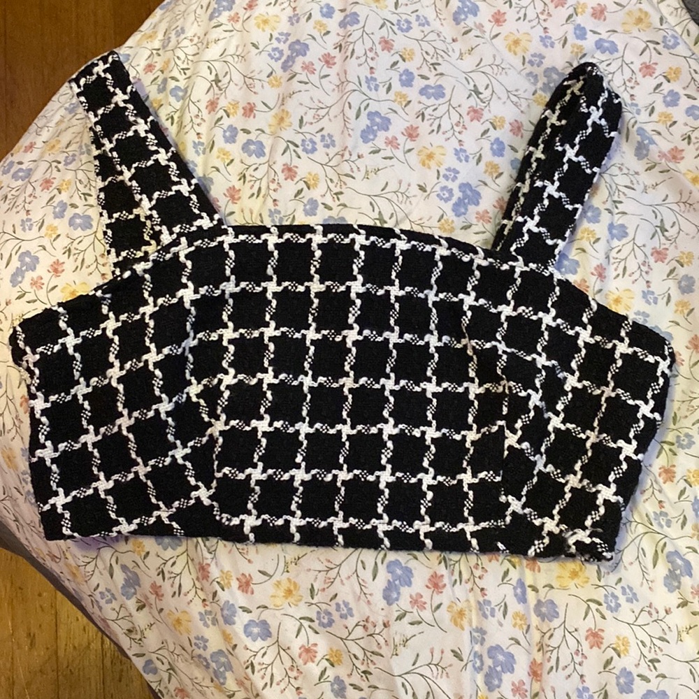 A cropped tank top